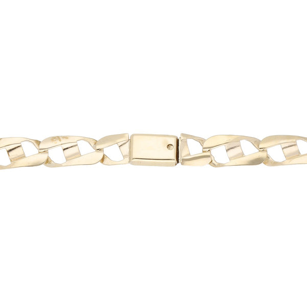 Pulsera eslabón nudo marino en oro amarillo 12 kilates.