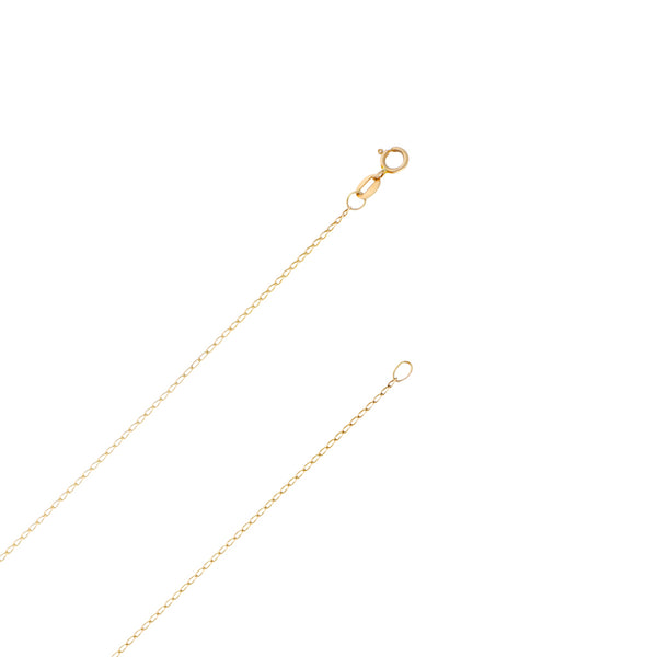 Juego de Gargantilla, dije y aretes diseño especial motivo aros en oro dos tonos 14 kilates.