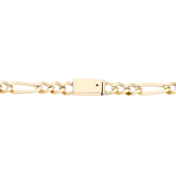 Pulsera de tres eslabones por uno en oro amarillo 14 kilates.