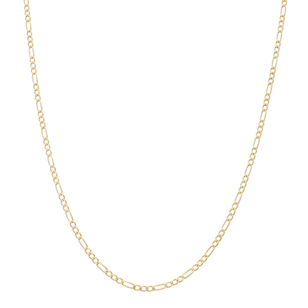 Collar de tres eslabones por uno en oro amarillo 14 kilates.