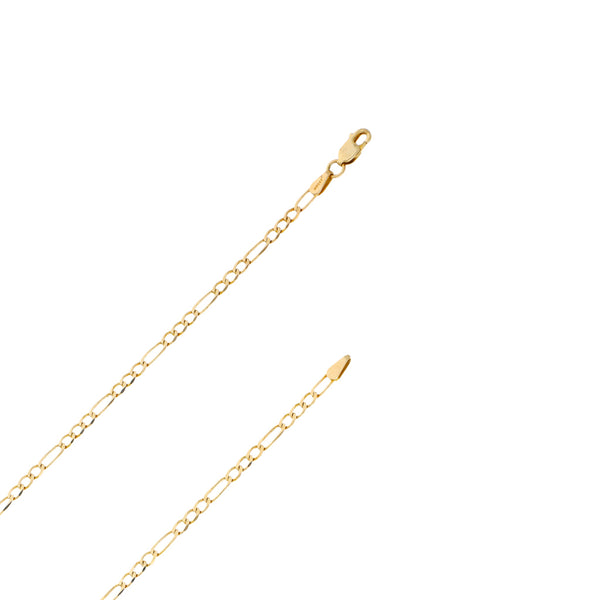 Collar de tres eslabones por uno en oro amarillo 14 kilates.