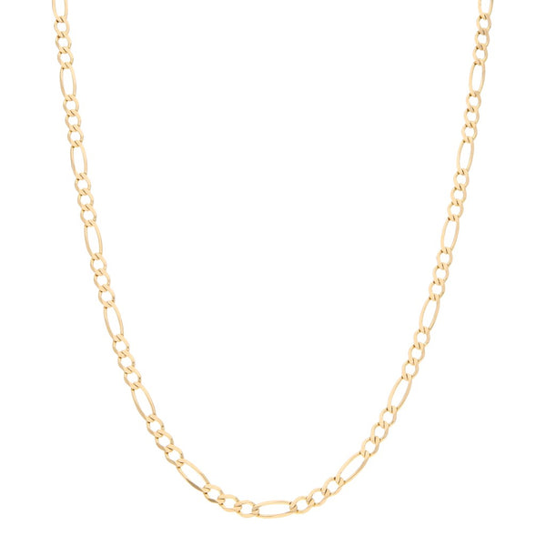 Collar de tres eslabones por uno en oro amarillo 14 kilates.