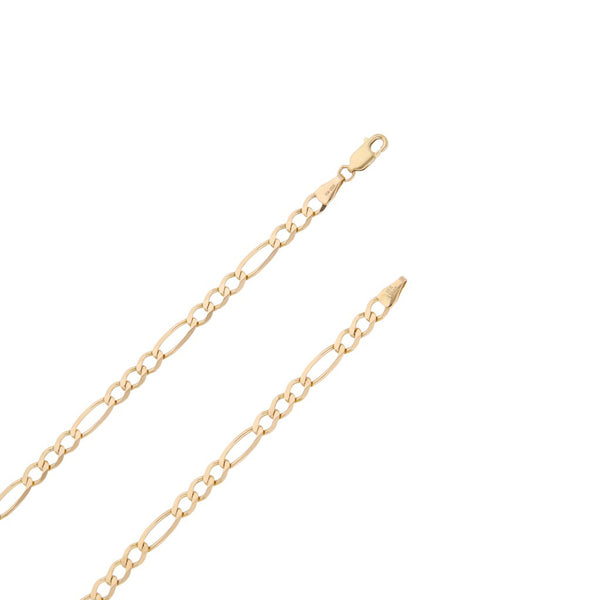 Collar de tres eslabones por uno en oro amarillo 14 kilates.
