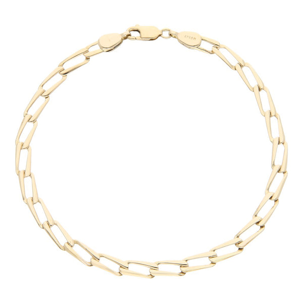 Pulsera eslabón laminado en oro amarillo 14 kilates