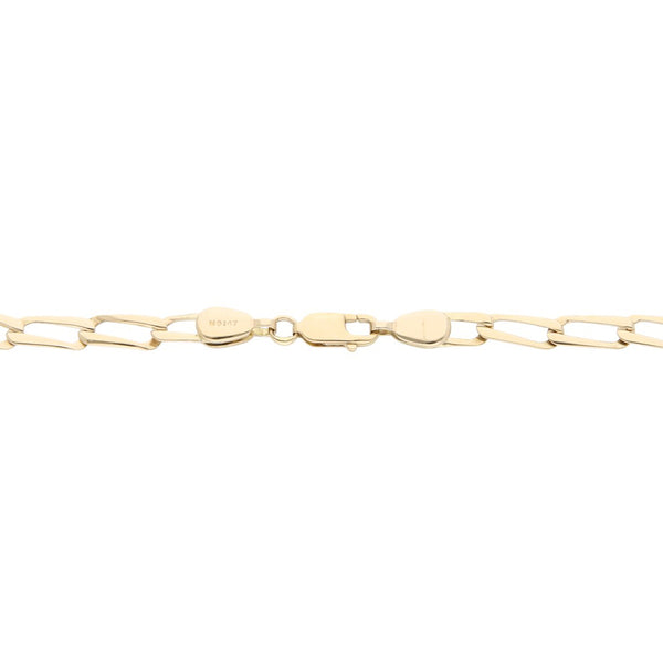 Pulsera eslabón laminado en oro amarillo 14 kilates