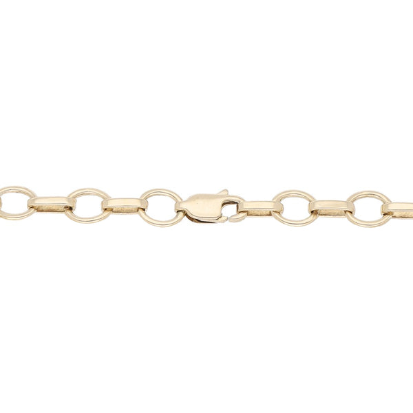 Pulsera eslabón combinado con colgantes y circonias motivo oso en oro amarillo 14 kilates.