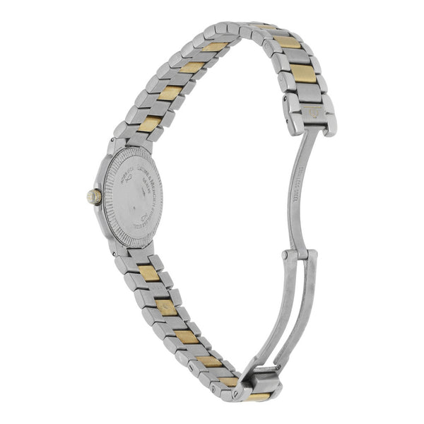 Reloj Baume & Mercier para dama modelo Riviera bisel en oro amarillo 18 kilates.