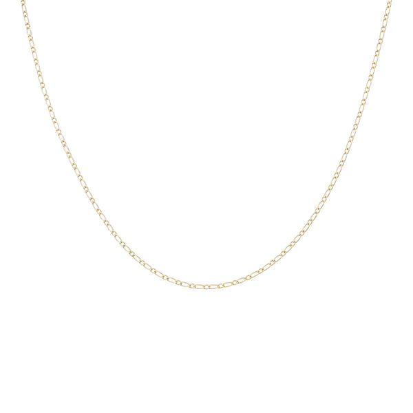 Gargantilla eslabón combinado en oro amarillo 14 kilates.