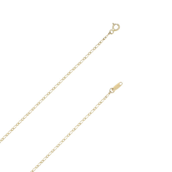 Gargantilla eslabón combinado en oro amarillo 14 kilates.