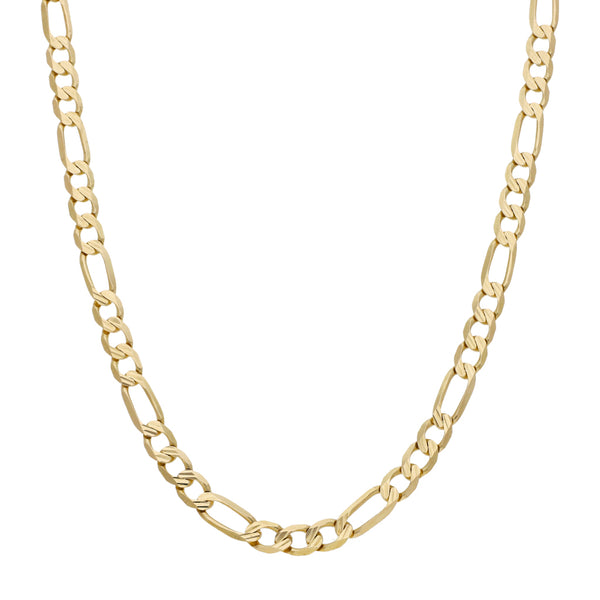 Collar de tres eslabones por uno en oro amarillo 14 kilates.