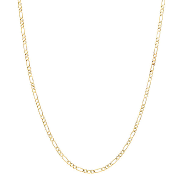 Collar de tres eslabones por uno en oro amarillo 14 kilates.