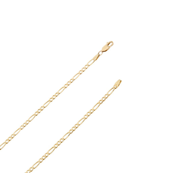 Collar de tres eslabones por uno en oro amarillo 14 kilates.