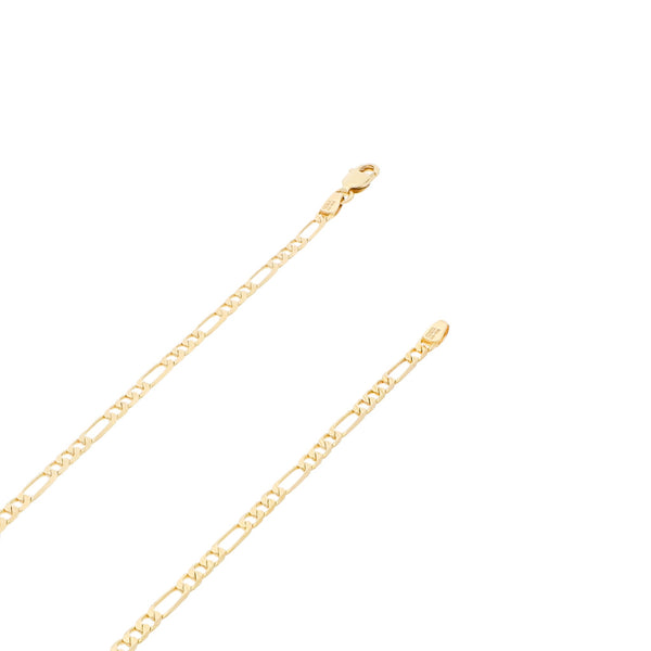 Collar de tres eslabones por uno en oro amarillo 14 kilates.