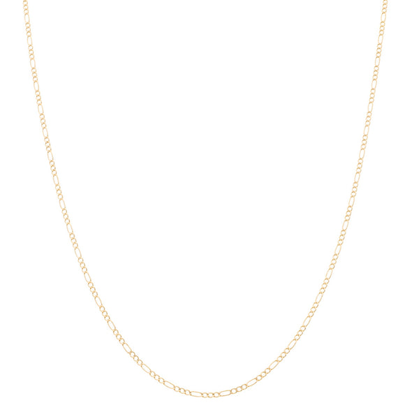 Collar de tres eslabones por uno en oro amarillo 14 kilates.