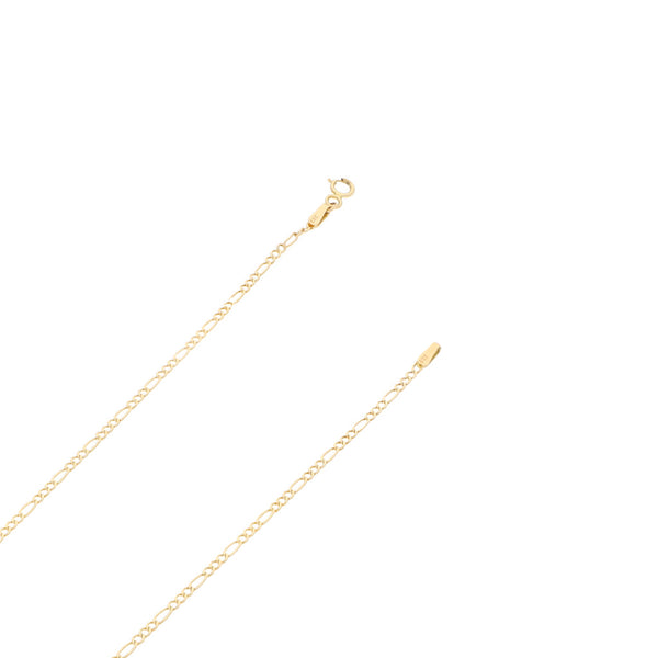 Collar de tres eslabones por uno en oro amarillo 14 kilates.