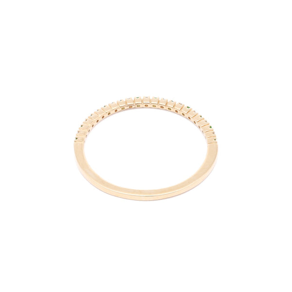 Churumbela con diamantes y esmeraldas en oro amarillo 14 kilates.