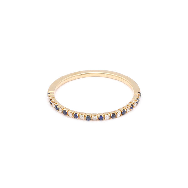 Churumbela con diamante(s) / Zafiro(s) en oro amarillo 14 kilates.