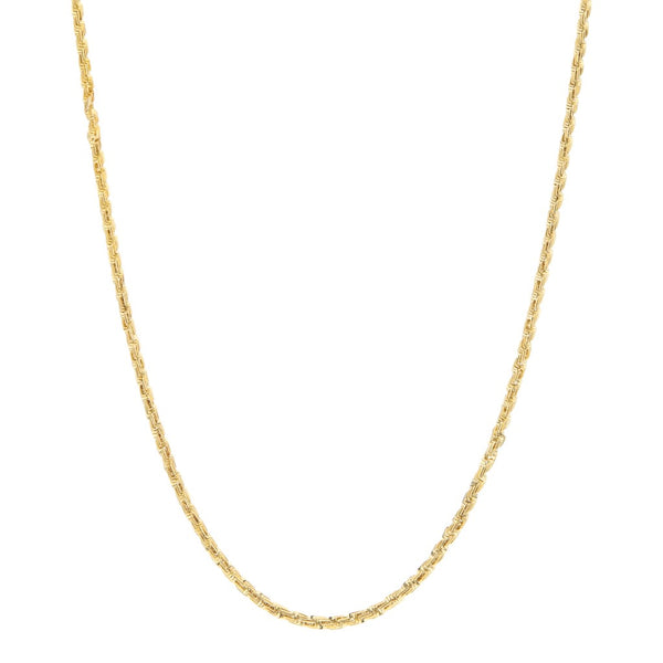 Collar eslabón torzal en oro amarillo 14 kilates.