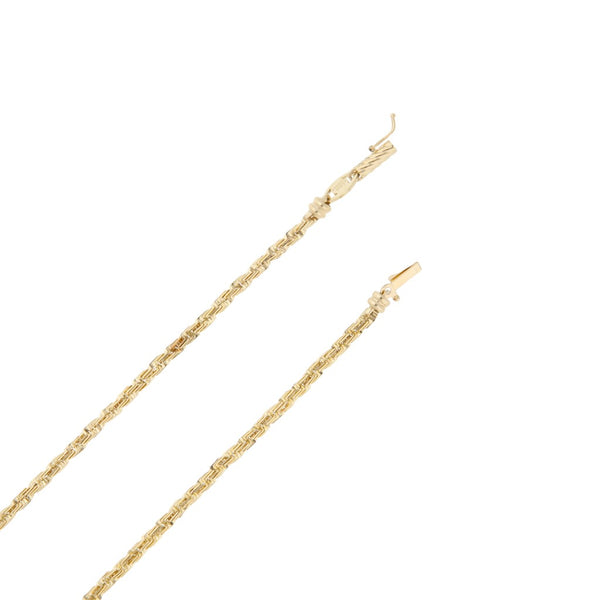 Collar eslabón torzal en oro amarillo 14 kilates.