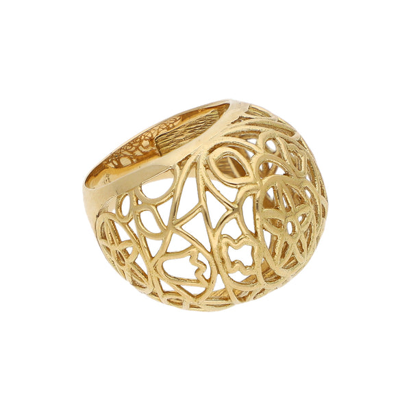 Anillo calado firma Tous en oro amarillo 18 kilates.