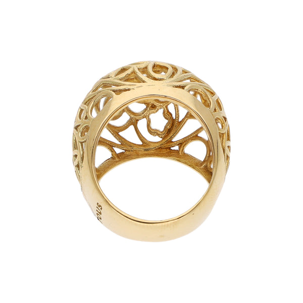 Anillo calado firma Tous en oro amarillo 18 kilates.