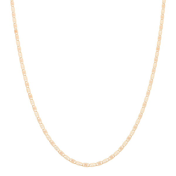 Collar eslabón nudo marino en oro tres tonos 14 kilates.