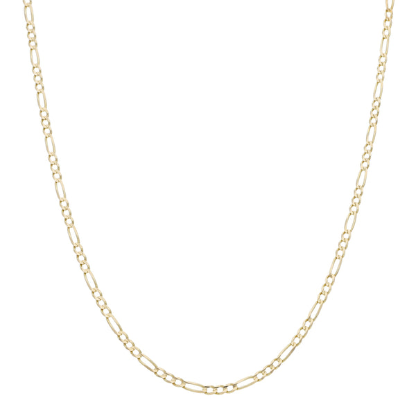 Collar de tres eslabones por uno en oro amarillo 14 kilates.