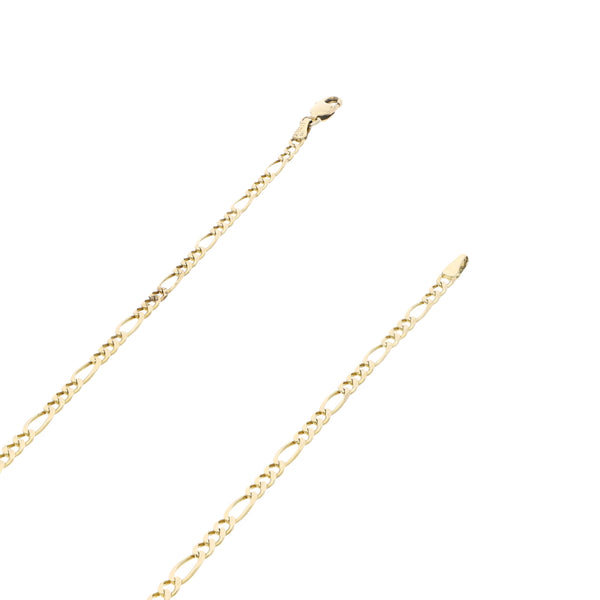Collar de tres eslabones por uno en oro amarillo 14 kilates.