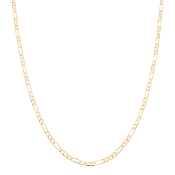 Collar de tres eslabones por uno en oro amarillo 14 kilates.