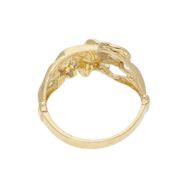 Anillo calado motivo elefante en oro amarillo 14 kilates.