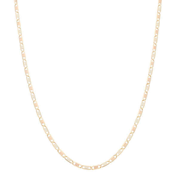 Collar eslabón nudo marino en oro amarillo 14 kilates.