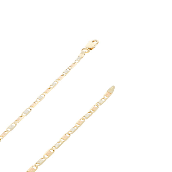 Collar eslabón nudo marino en oro amarillo 14 kilates.