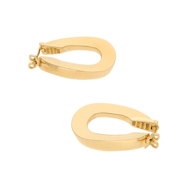 Arracadas lisas Firma Tane en oro amarillo 18 kilates.