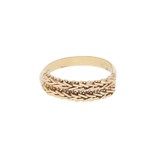 Anillo boleado en oro amarillo 14 kilates.