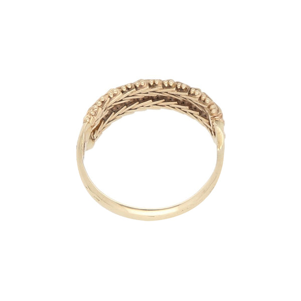 Anillo boleado en oro amarillo 14 kilates.