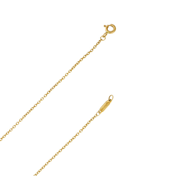 Gargantilla eslabón cruzado y dije motivo llave con diamantes firma Tiffany & Co. en oro amarillo 18 kilates.