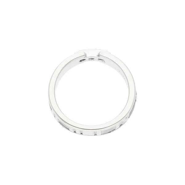 Argolla diseño especial con diamantes firma Tiffany & Co. en oro blanco 18 kilates.