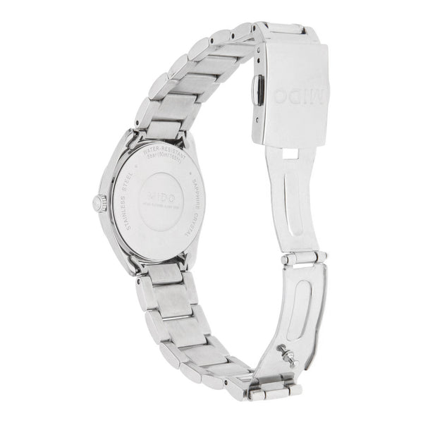 Reloj Mido para dama en acero inoxidable.