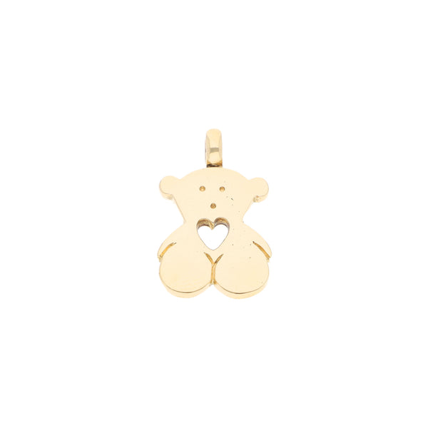 Dije diseño especial motivo oso en oro amarillo 14 kilates.