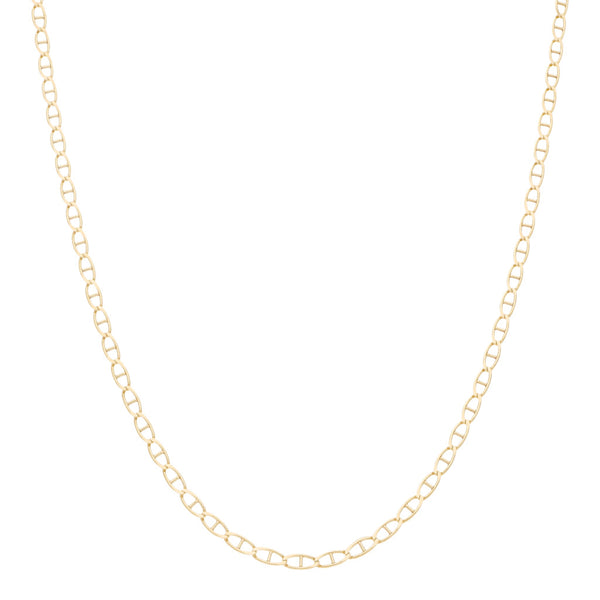 Collar eslabón nudo marino en oro amarillo 14 kilates.