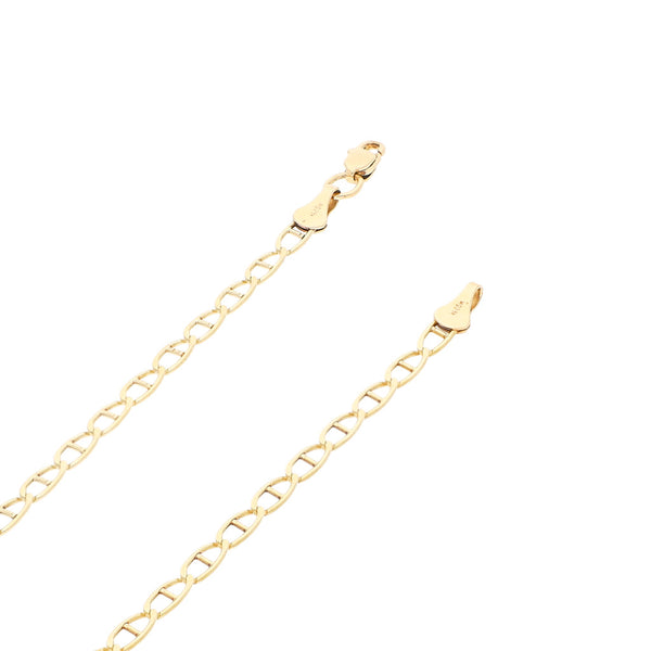 Collar eslabón nudo marino en oro amarillo 14 kilates.