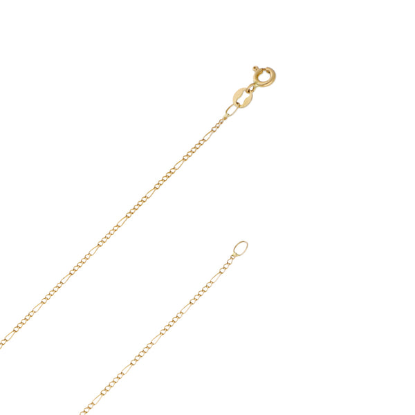 Collar de cinco eslabones por uno y dije calado motivo estrella en oro amarillo 14 kilates.