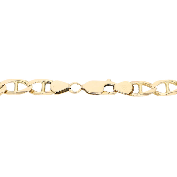 Pulsera eslabón nudo marino en oro amarillo 14 kilates.