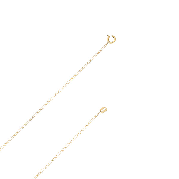 Collar de tres eslabones por uno en oro amarillo 14 kilates.