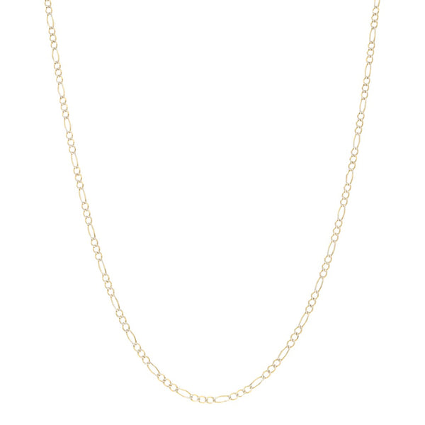 Collar de tres eslabones por uno platinado en oro amarillo 14 kilates.