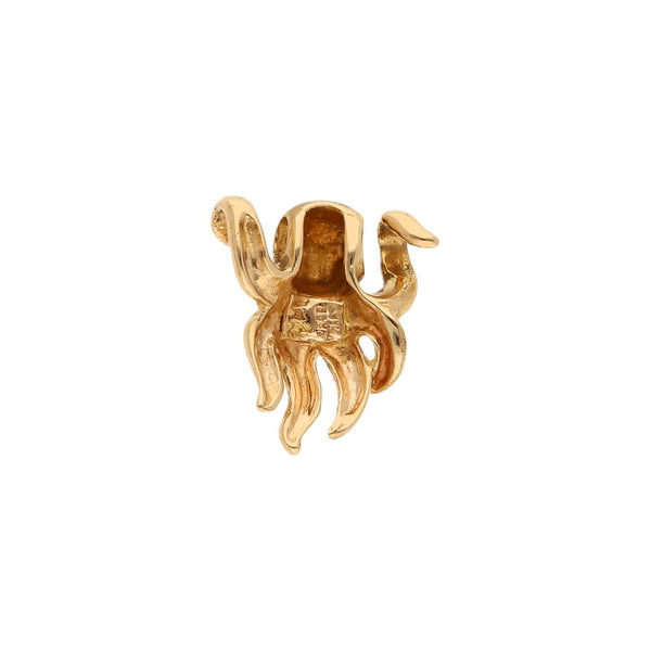 Dije diseño especial motivo pulpo en oro amarillo 14 kilates.