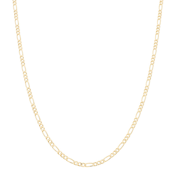 Collar de tres eslabones por uno en oro amarillo 14 kilates.