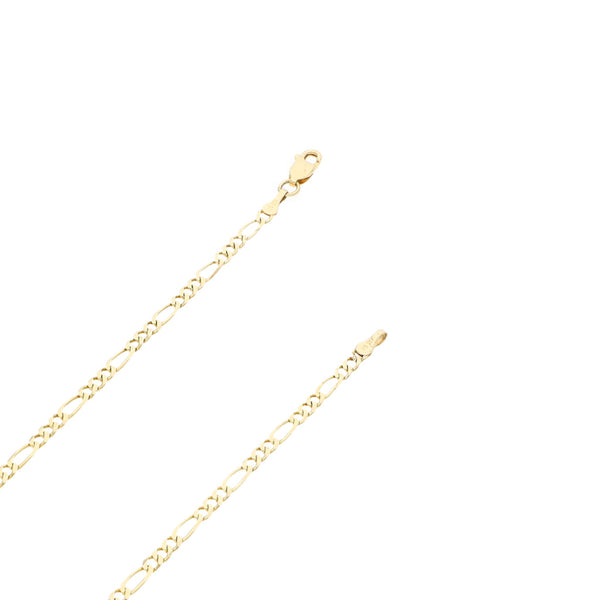 Collar de tres eslabones por uno en oro amarillo 14 kilates.