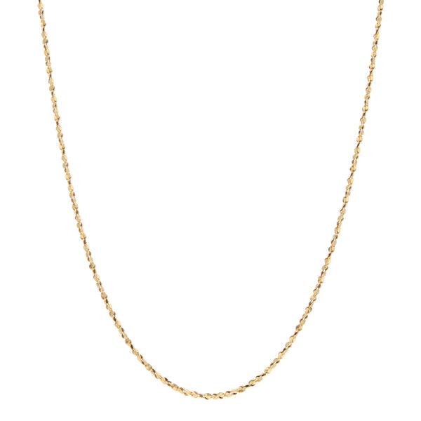 Collar eslabón laminado en oro amarillo 14 kilates.