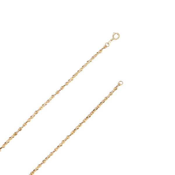 Collar eslabón laminado en oro amarillo 14 kilates.